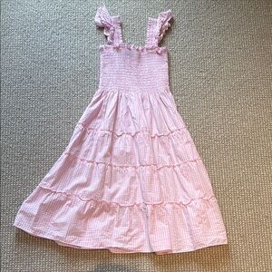 The Hill House Nap Dress - Pink Gingham. Size 9/10Y.
